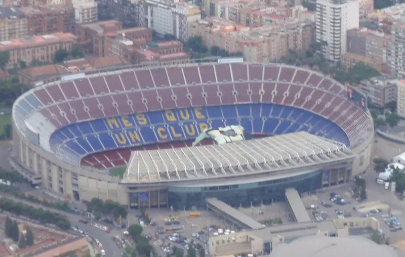 The Nou Camp from the sky
