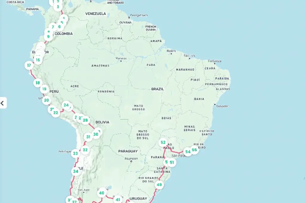 South America Backpacking Routes