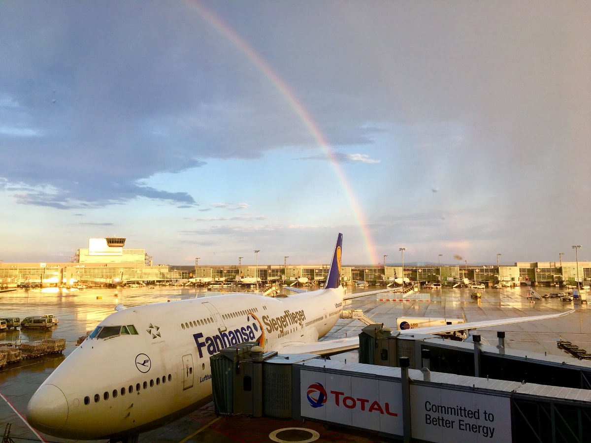 Frankfurt Airport rainbow