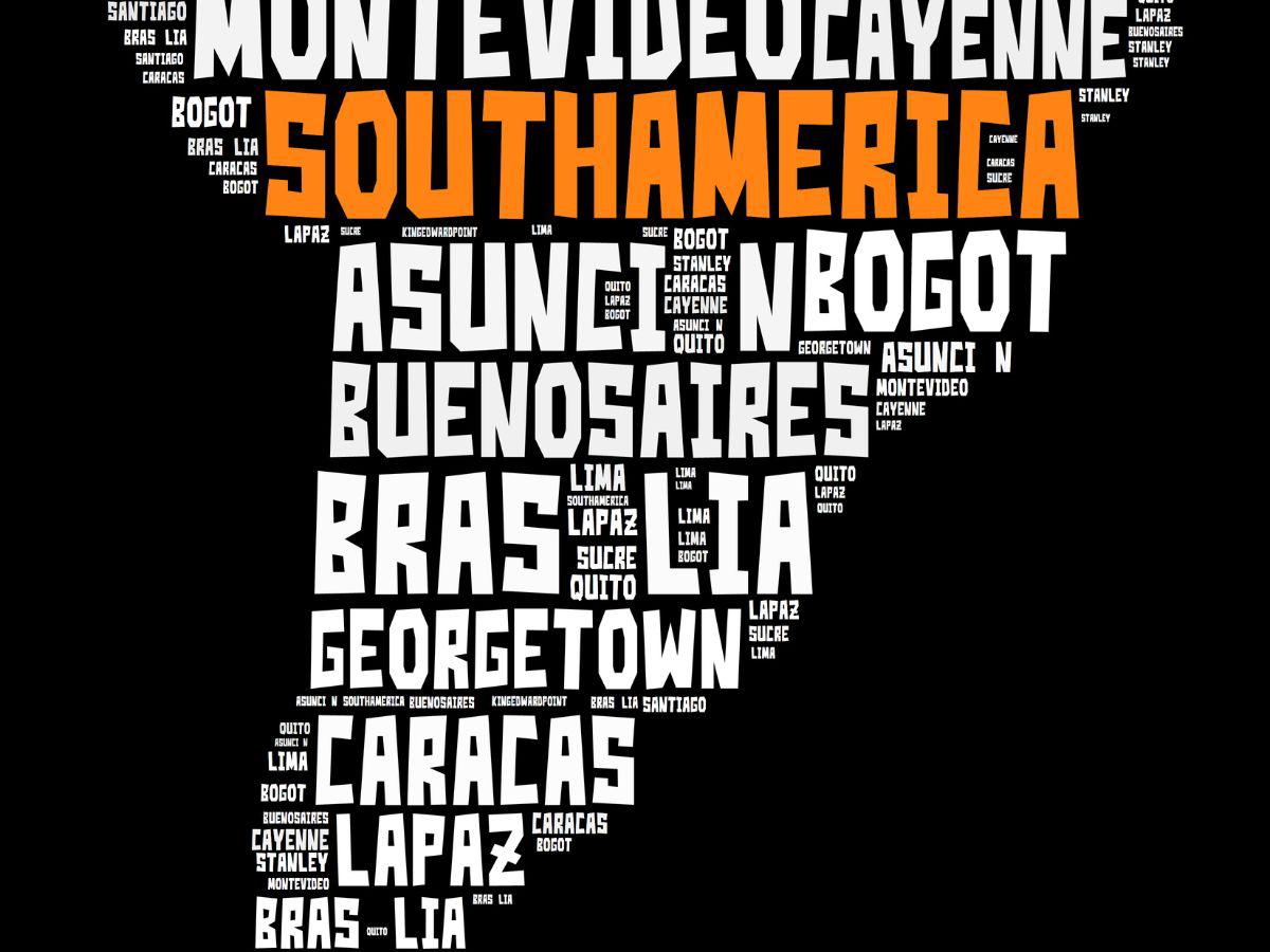 South America backpacking map